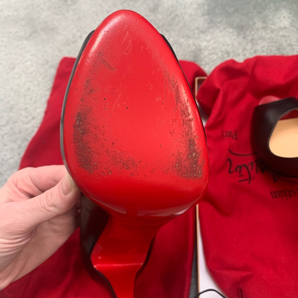 Christian Louboutin Very Prive 120  in black/red - Picture 12 of 15